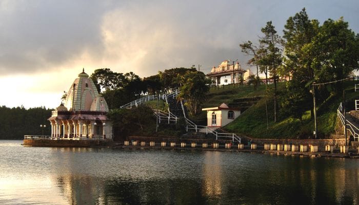 Grand Bassin - Sacred religious site nestled amidst serene natural surroundings, a place of spiritual significance