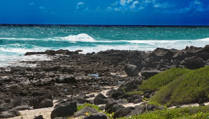 lot Gabriel Beach in Mauritius, a scenic cruise spot with pristine sands, turquoise waters