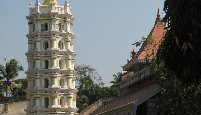 Mahalasa Temple, a revered Hindu shrine in Goa, dedicated to Goddess Mahalasa