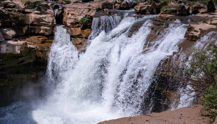 Majestic Jamjir Waterfall with cascading water